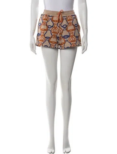 Pre-owned Hermes Printed Mini Shorts In Multicolor