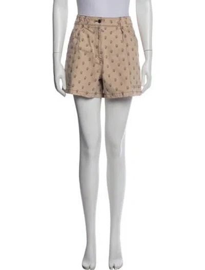 Pre-owned Hermes Printed Mini Shorts In Neutral