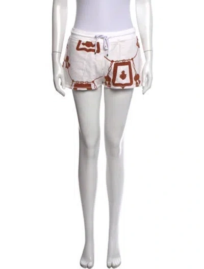 Pre-owned Hermes Printed Mini Shorts In Neutrals