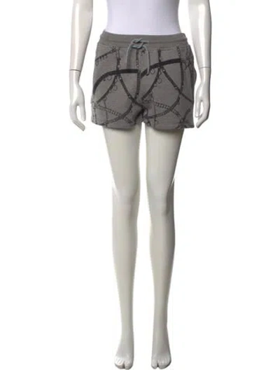 Pre-owned Hermes Printed Mini Shorts In Neutrals
