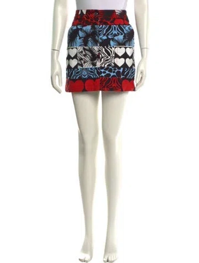 Pre-owned Hermes Printed Mini Skirt In Black