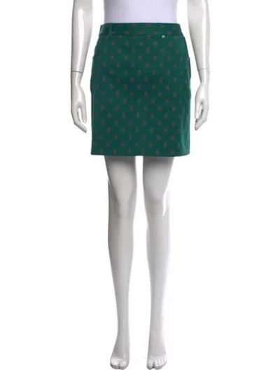 Pre-owned Hermes Printed Mini Skirt In Black