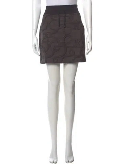 Pre-owned Hermes Printed Mini Skirt In Gray