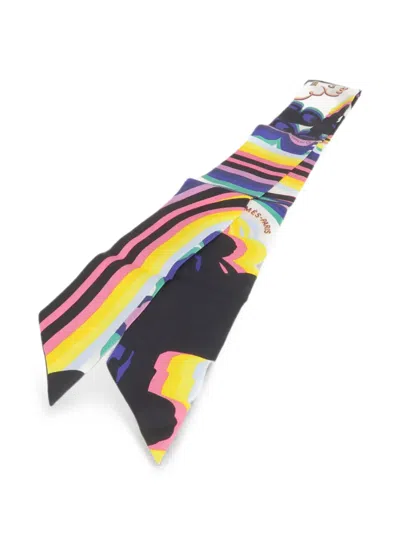 Pre-owned Hermes Printed Silk Scarf In Black