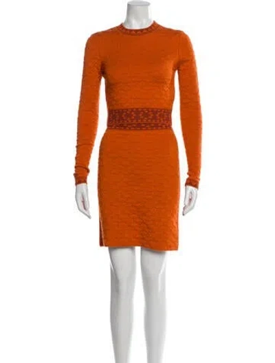Pre-owned Hermes Printed Skirt Set In Orange