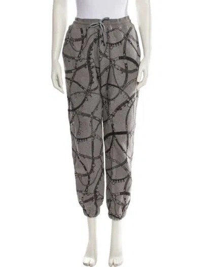 Pre-owned Hermes Printed Sweatpants In Gray