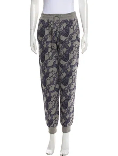 Pre-owned Hermes Printed Sweatpants In Gray