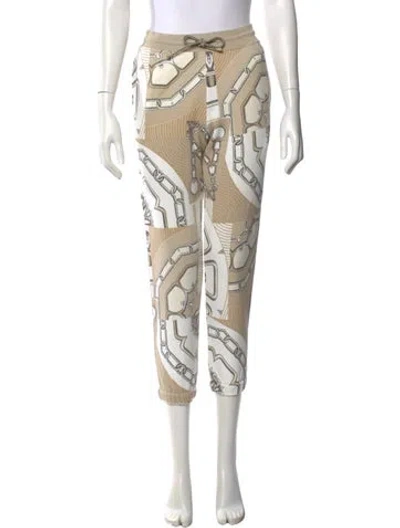 Pre-owned Hermes Printed Sweatpants In Neutral