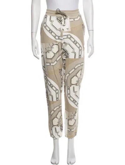 Pre-owned Hermes Printed Sweatpants In Neutral