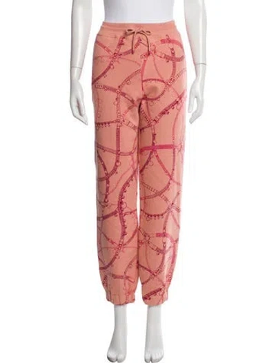 Pre-owned Hermes Printed Sweatpants In Pink