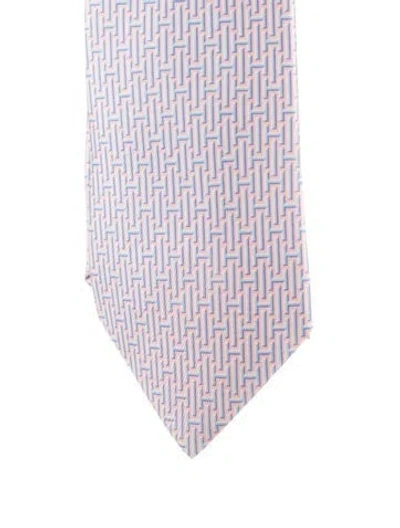 Pre-owned Hermes Printed Tie In Multi