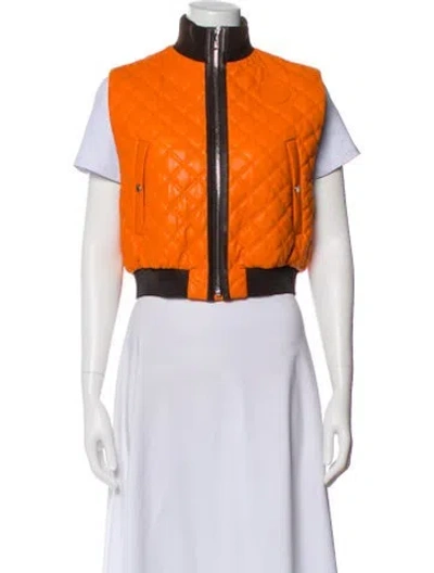 Pre-owned Hermes Printed Vest In Orange