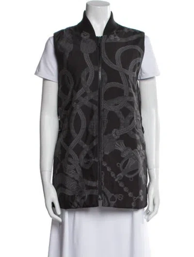 Pre-owned Hermes Printed Vest W/ Tags In Gray