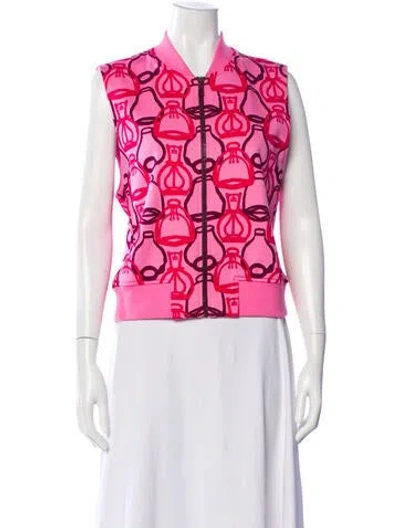 Pre-owned Hermes Printed Vest W/ Tags In Pink