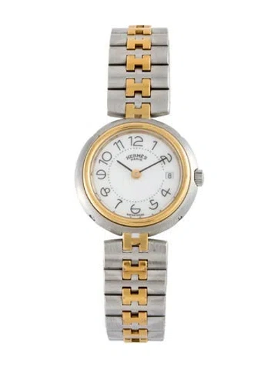Pre-owned Hermes Profile Watch, 25mm In Multi