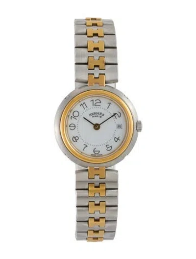 Pre-owned Hermes Profile Watch, 25mm In Multi
