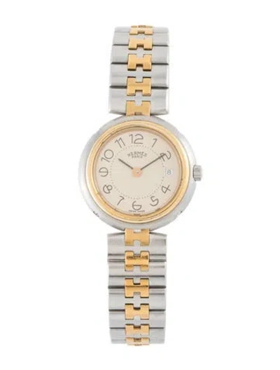 Pre-owned Hermes Profile Watch, 25mm In Multi