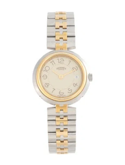 Pre-owned Hermes Profile Watch, 25mm In Multicolor