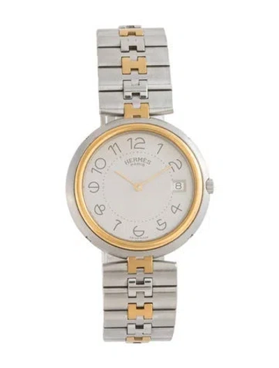 Pre-owned Hermes Profile Watch, 33mm In Multicolor