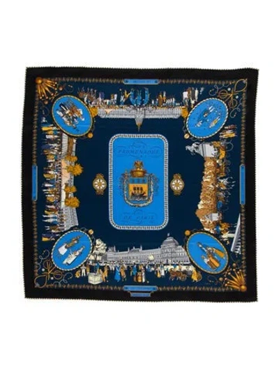 Pre-owned Hermes Promenades De Paris Silk Scarf In Multi