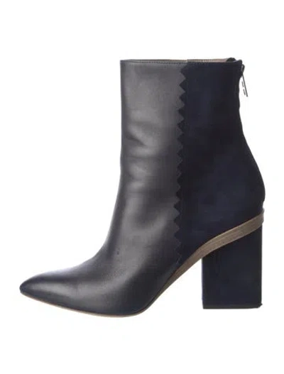 Pre-owned Hermes Proof Leather Boots In Blue
