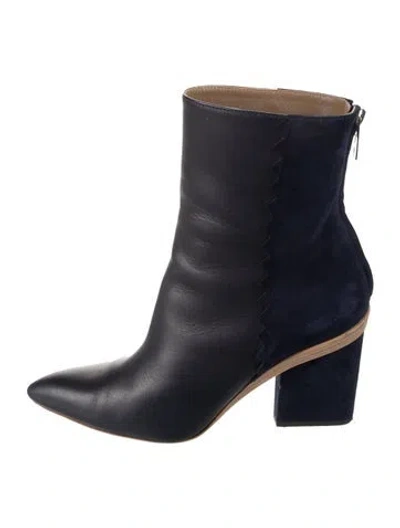 Pre-owned Hermes Proof Leather Boots In Blue