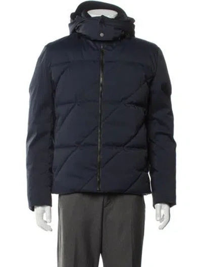 Pre-owned Hermes Puffer Coat In Blue
