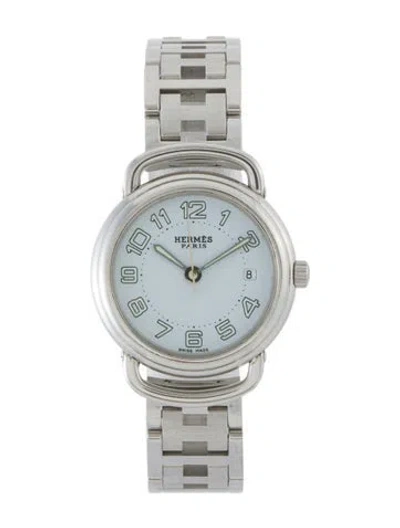 Pre-owned Hermes Pullman Watch, 25mm In Multi