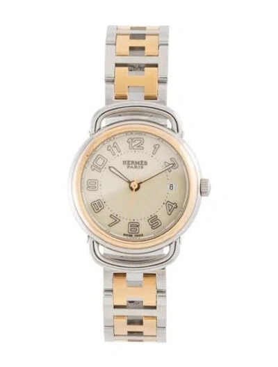 Pre-owned Hermes Pullman Watch, 25mm In Multi
