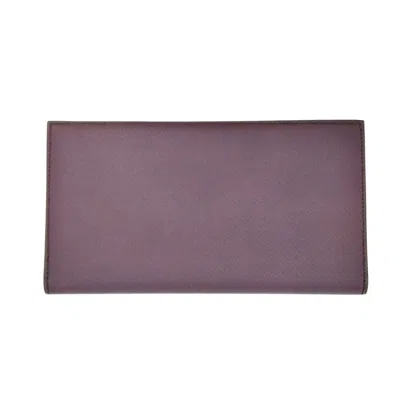 Pre-owned Hermes Purple Epsom Leather Bill Wallet (bi-fold) ()