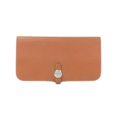 Pre-owned Hermes Purple Long Wallet (bi-fold) ()