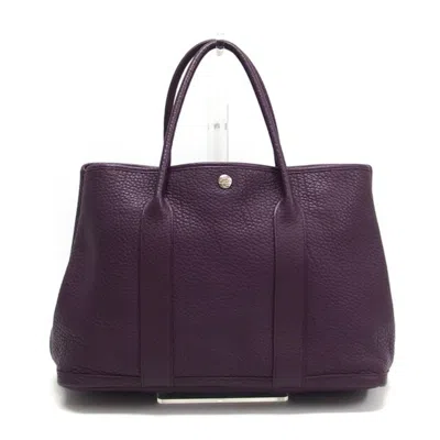 Pre-owned Hermes Purple Negonda Leather Handbag Tote Bag ()