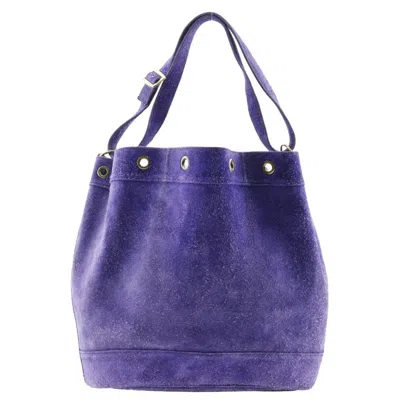 Pre-owned Hermes Purple Suede Shoulder Bag ()