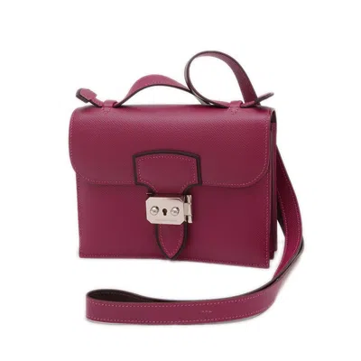 Pre-owned Hermes Purple Tosca Epsom Leather Shoulder Bag ()