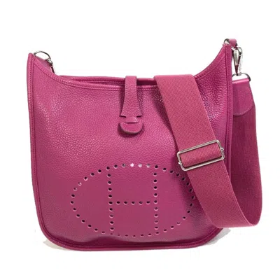Pre-owned Hermes Purple Tosca Taurillon Clemence Leather Shoulder Bag ()