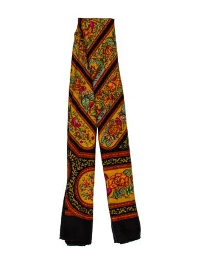 Pre-owned Hermes Qalamdan Cashmere Shawl In Black