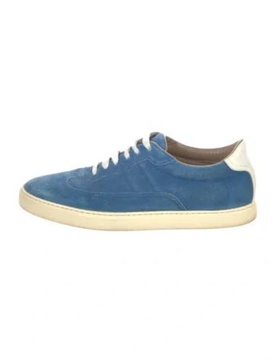 Pre-owned Hermes Quicker Sneakers In Blue