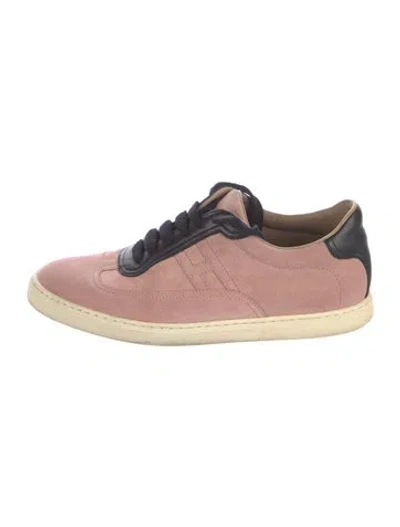 Pre-owned Hermes Quicker Sneakers In Pink