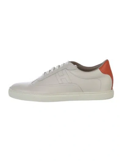 Pre-owned Hermes Quicker Sneakers W/ Tags In Neutral