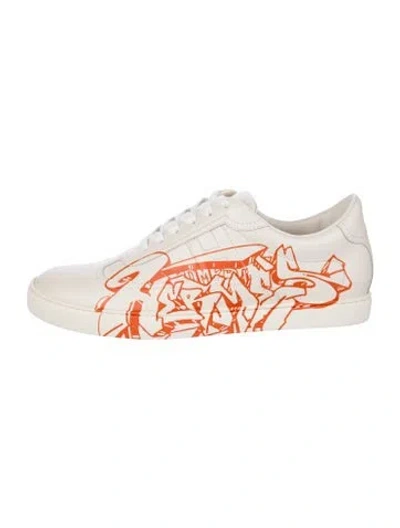 Pre-owned Hermes Quicker Sneakers In White