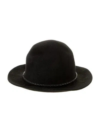 Pre-owned Hermes Rabbit Felt Vicky Hat In Black
