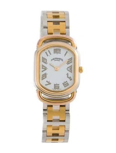 Pre-owned Hermes Rallye Watch, 21mm In Multi