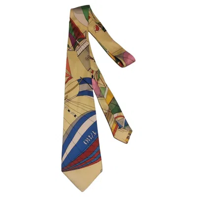Pre-owned Hermes Rare Hermès Air Balloons Tie In Brown