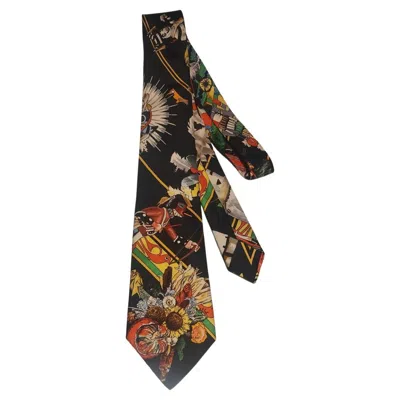 Pre-owned Hermes Rare Hermès Circus Tie In Black