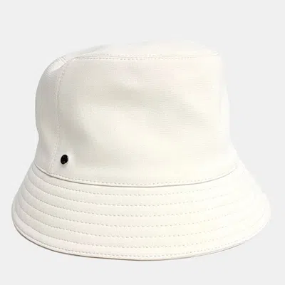 Pre-owned Hermes Hermès Rayon White Bucket Hat