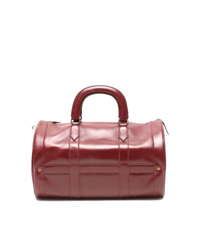 Pre-owned Hermes Hermès Rd Vintage Boston Bag In Burgundy