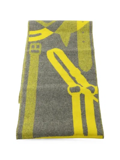 Pre-owned Hermes Ready Steady Go Scarf In Yellow