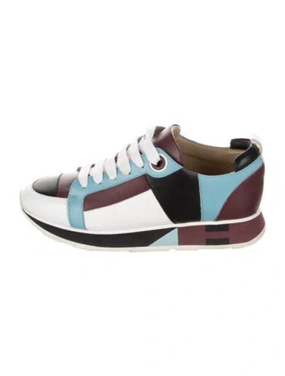 Pre-owned Hermes Rebus Sneakers In White