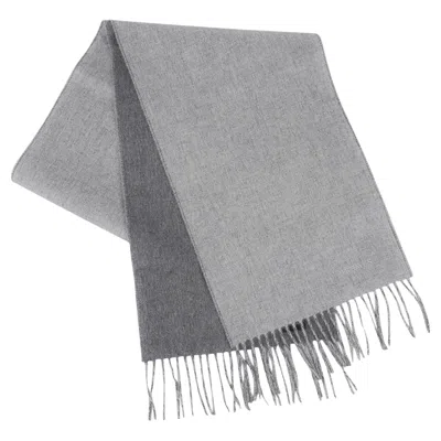 Pre-owned Hermes Recto-verso Pm Muffler Light / Medium Gray Cashmere