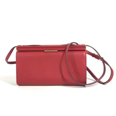 Pre-owned Hermes Red Color Clutch Bag Shoulder Bag ()